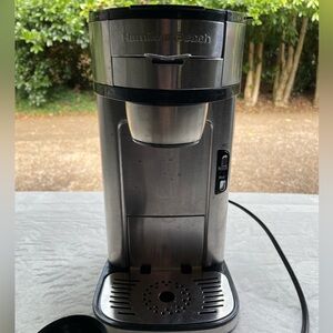 Hamilton Beach Silver and Black Single Cup Coffee Brewer